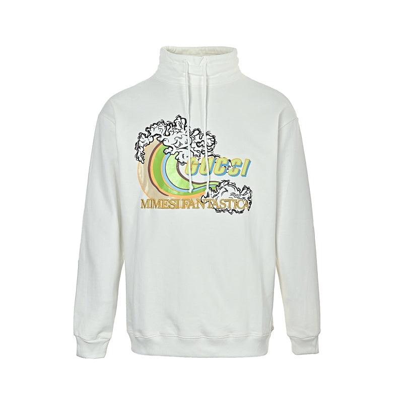 Exclusive Gucci P185 Oversized Hoodie | Black & White — Color 1 — Size XS — Side View