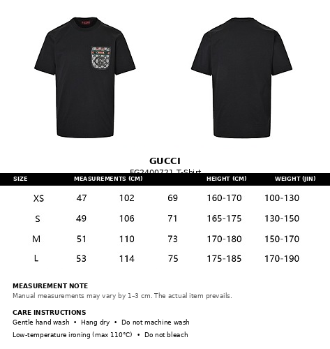 Exclusive Gucci GG Supreme Crest Pocket T-Shirt — White — Size XS — Detail View