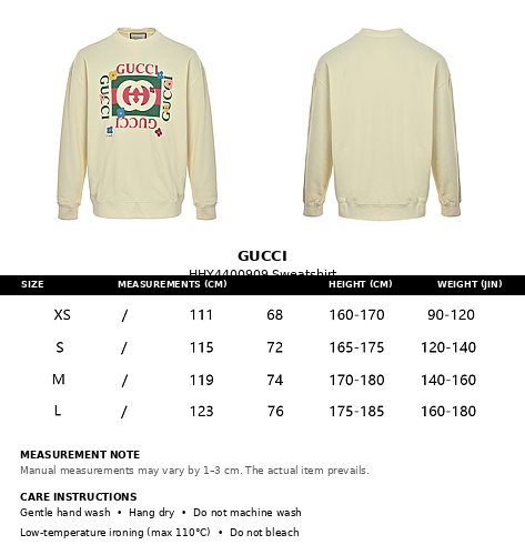 Exclusive Gucci P185 Black & White Oversized Hoodie — XS — Back View