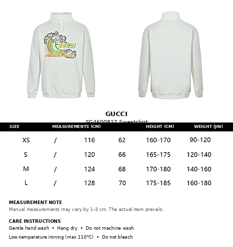 Exclusive Gucci P185 Oversized Hoodie | Black & White — Color 1 — Size XS — Back View