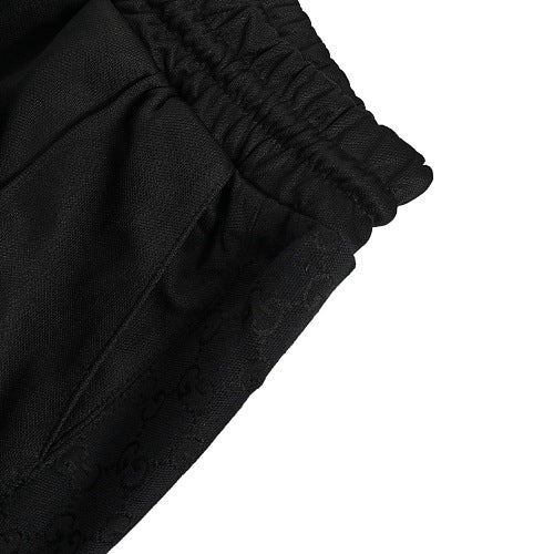 Exclusive Gucci GG Monogram Jogger Pants with Web Stripe — XS — Detail View