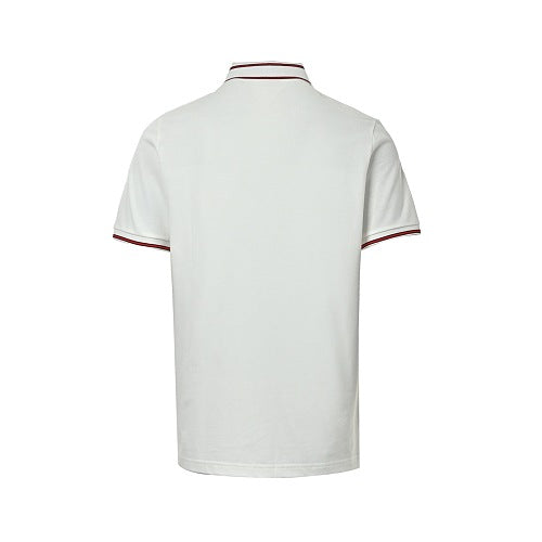 Exclusive Gucci Web Stripe Tipped Polo Shirt — White — Size XS — Lifestyle View