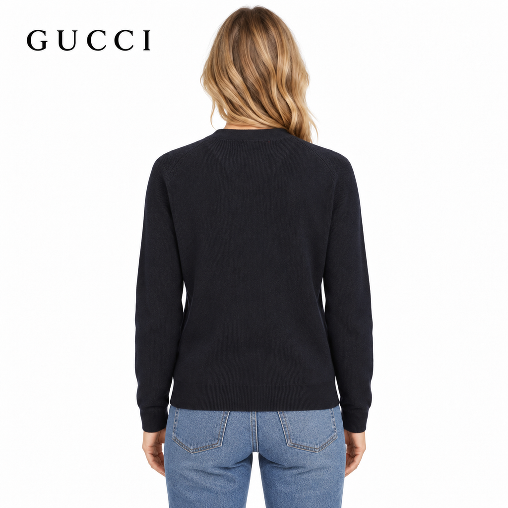 Exclusive Gucci Unisex Knit Cardigan — S — Side View