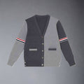 Exclusive Thom Browne 2025 Knitted sweater coat — Gray — Size 1/M — Front View