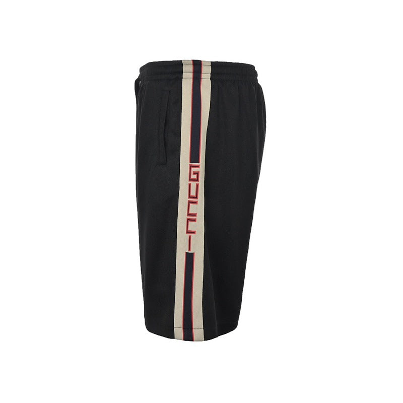 Exclusive Gucci Logo Stripe Athletic Shorts — XS — Back View