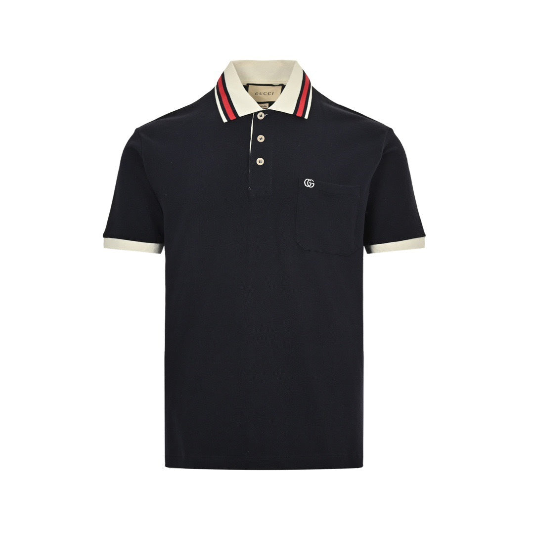 Exclusive Gucci GG Monogram All-Over Print Polo Shirt — Black — Size XS — Side View