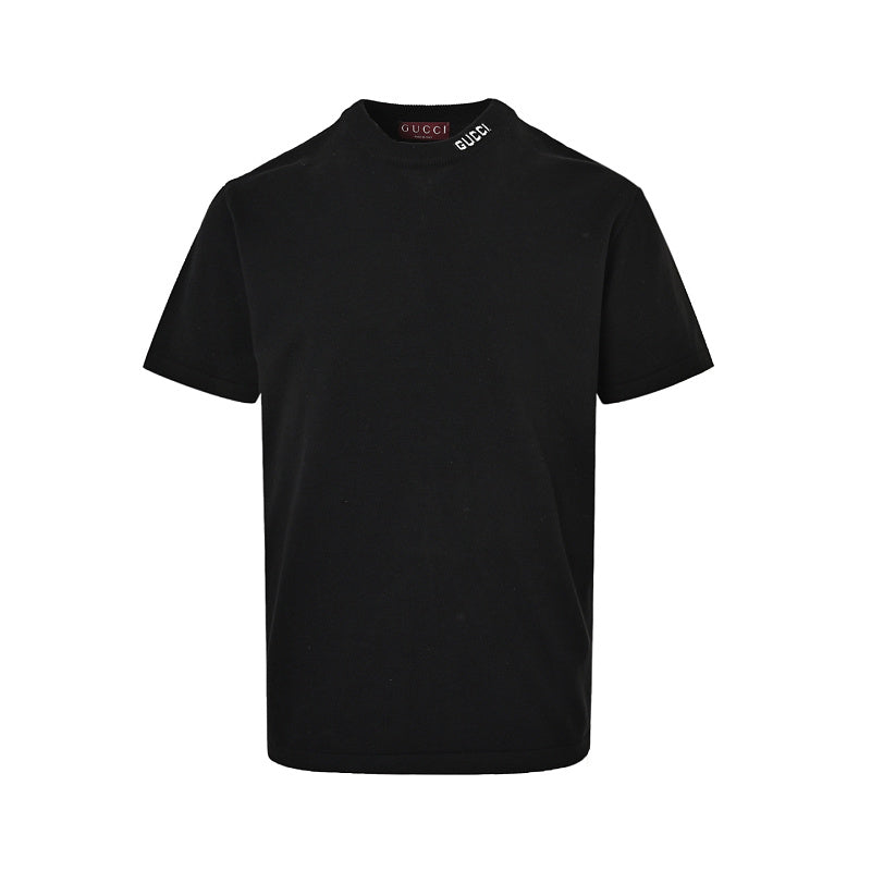Exclusive Gucci Logo Label Oversized T-Shirt — Black — Size S — Side View