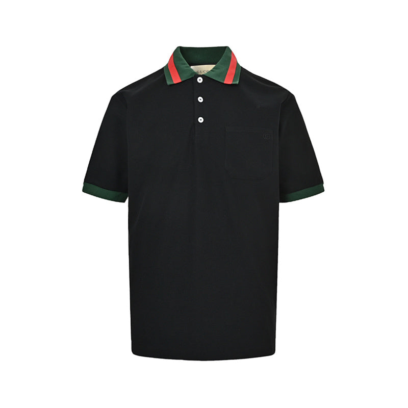 Exclusive Gucci GG Monogram All-Over Print Polo Shirt — Black — Size S — Top View