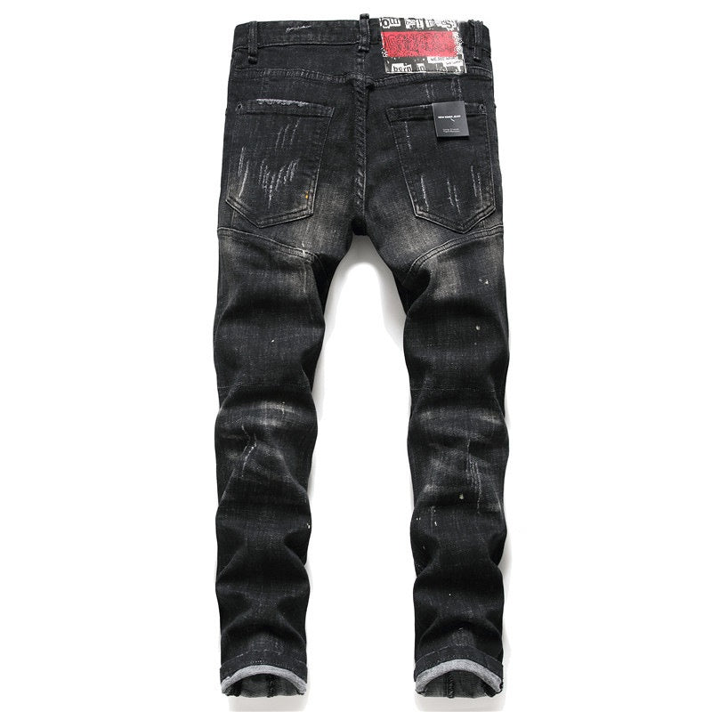 Exclusive dsquared2 Maple leaf personalized Jeans — 28 — Back View