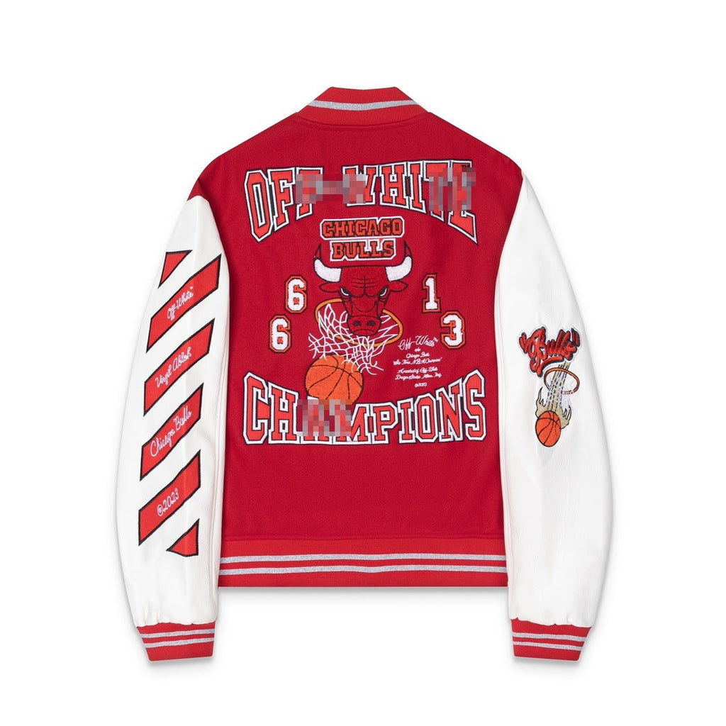 Exclusive Off-White  Baseball uniform#9 — Red — Size S — Back View