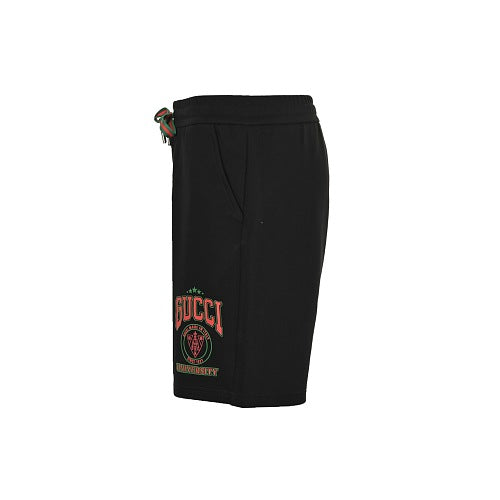 Exclusive Gucci University Crest Sweat Shorts — White — Size M — Back View