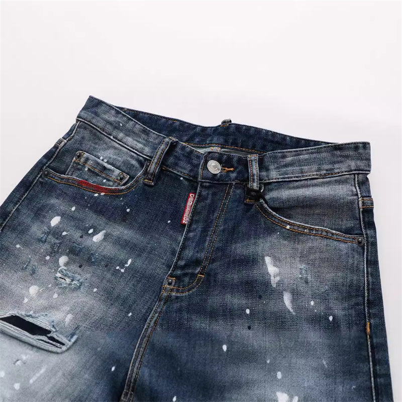 Exclusive dsquared2 New Man Hole Jeans — 28 — Top View