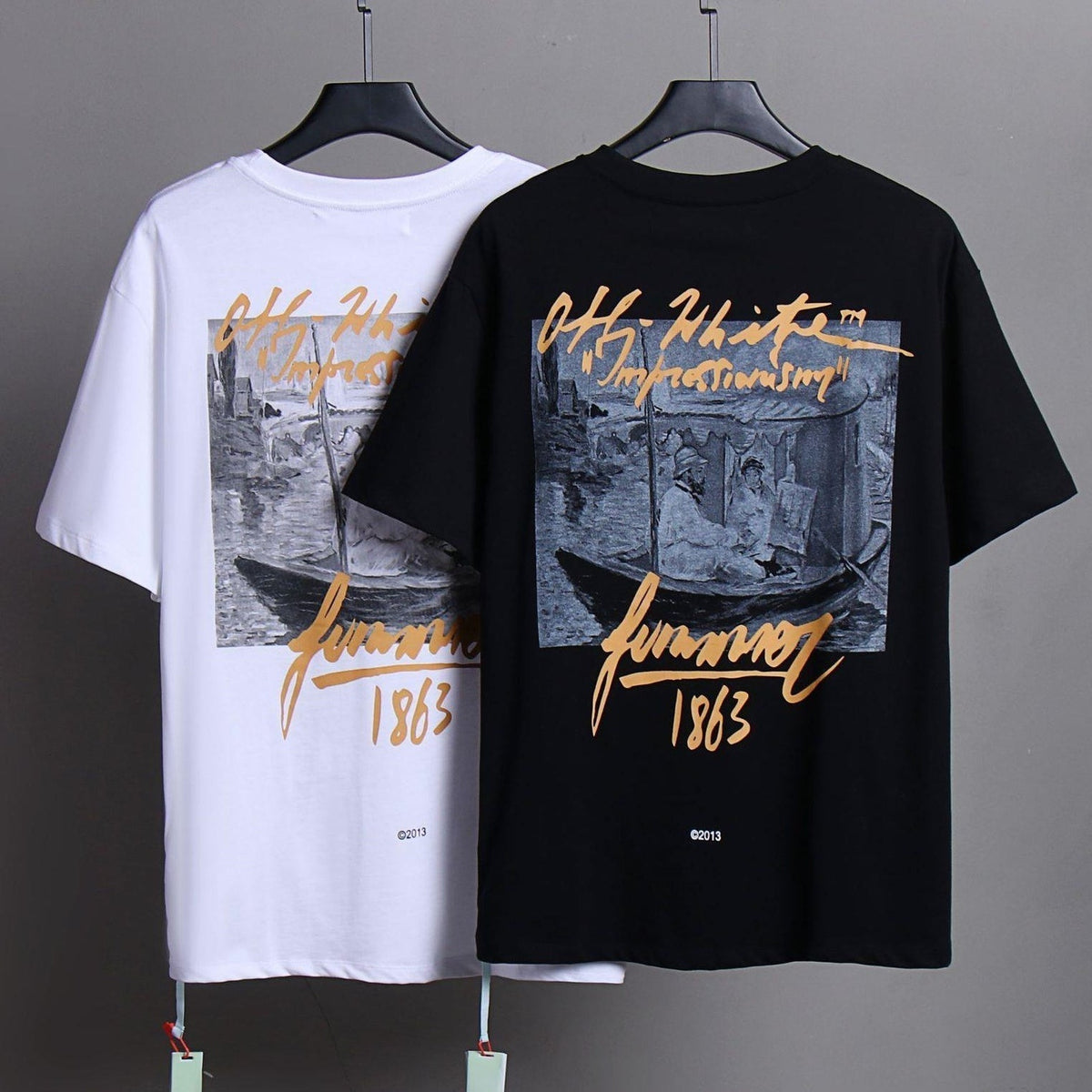 Exclusive OFF-White Arrow sign T-shirt#66 — White — Size S — Side View