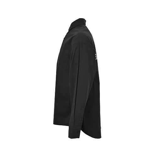 Exclusive Balenciaga Cotton Shirt with Glass Fibre Trim — XS — Back View