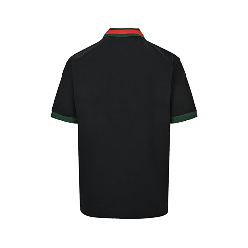 Exclusive Gucci GG Monogram All-Over Print Polo Shirt — Black — Size S — Lifestyle View