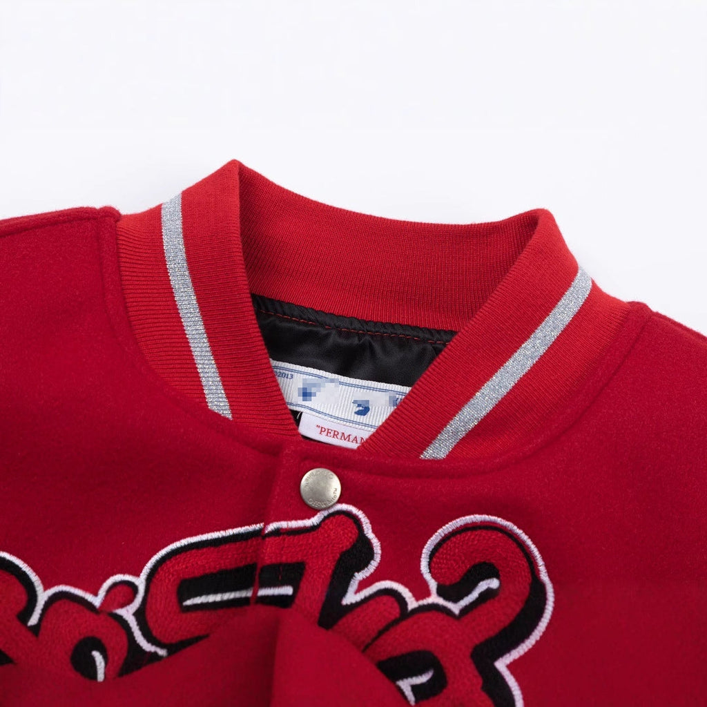 Exclusive Off-White  Baseball uniform#9 — Red — Size S — Top View