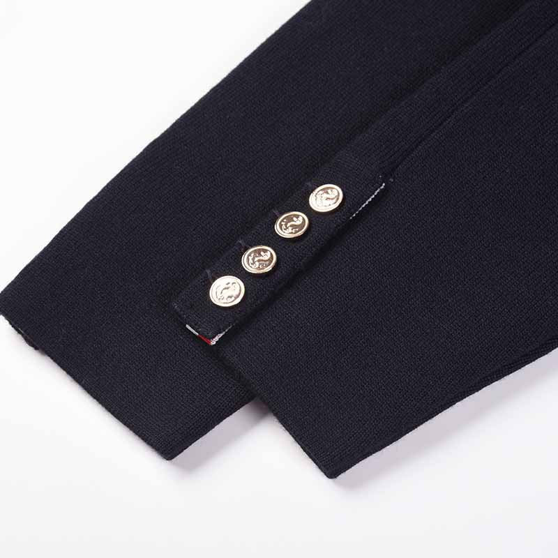 Exclusive Thom Browne 4-Bar Single Breasted coat — Gray — Size 1/M — Detail View
