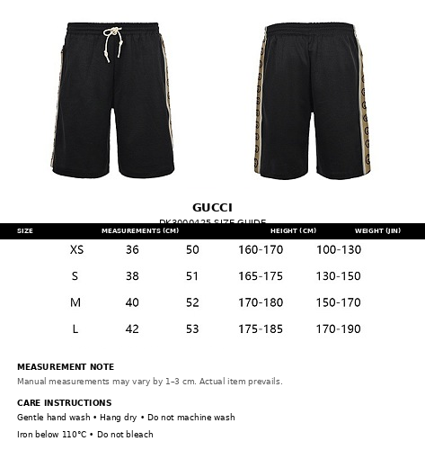 Exclusive Gucci GG Interlocking Logo Tape Shorts — XS — Detail View