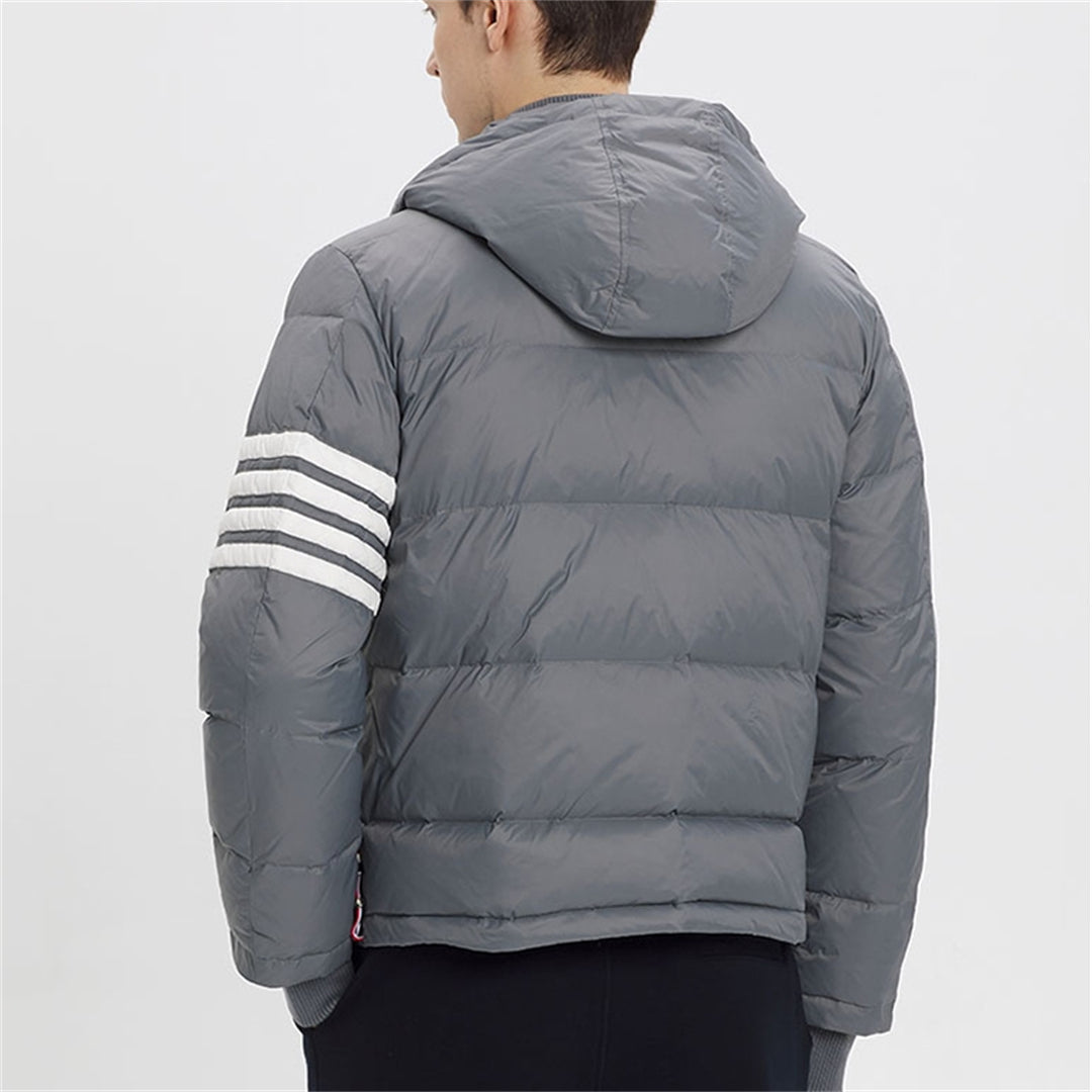 Exclusive Thom Browne  Hooded Down Jacket — Gray — Size 1/M — Alternate View 8