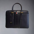 Exclusive Thom Browne Top-grade cowhide briefcase — 38CM*30CM*7CM — Front View