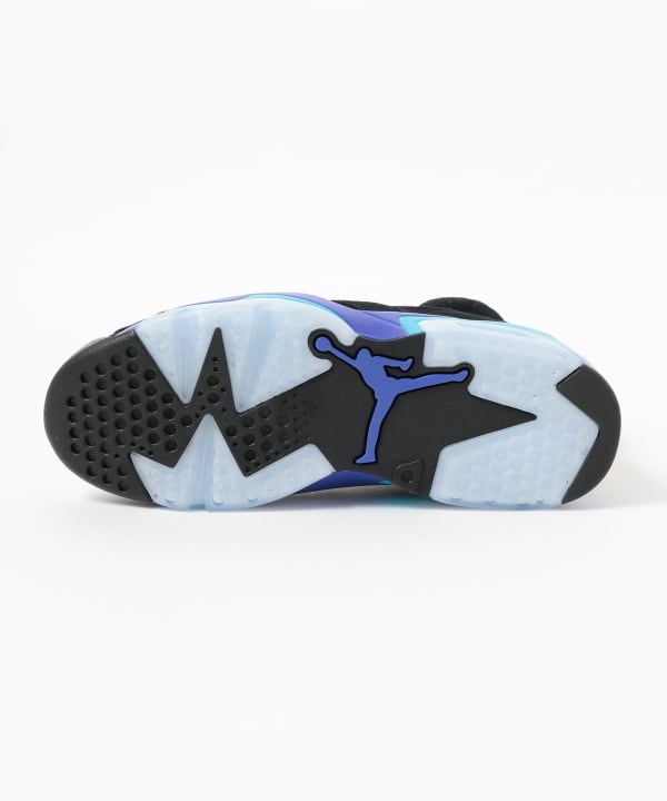 Exclusive Jordan Men's Air 6 Chrome — Ice Blue/Black-sail-white — Size US M5- UK 4.5- EUR 37 — Lifestyle View