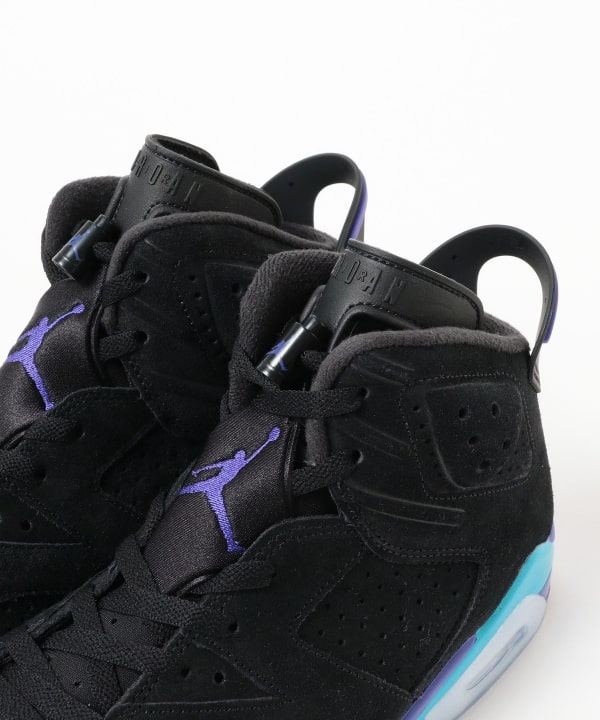 Exclusive Jordan Men's Air 6 Chrome — Ice Blue/Black-sail-white — Size US M5- UK 4.5- EUR 37 — Top View