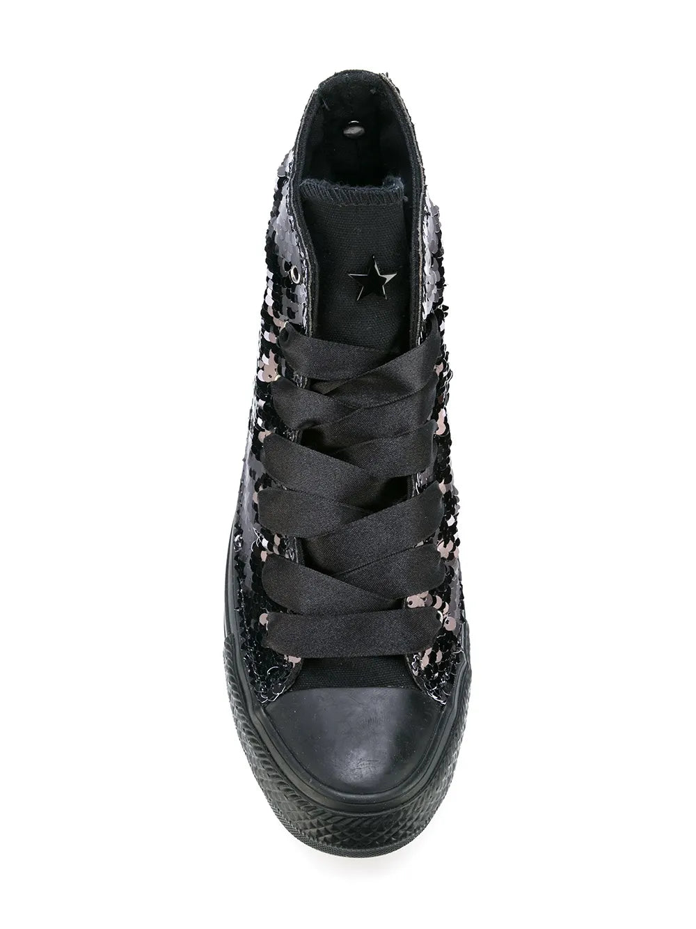 Exclusive Converse All Star Sequin Hi-Top Sneakers — Same as shown — Size US M 7 - US W 8.5 — Top View