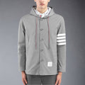 Exclusive Thom Browne 2025ss Hooded Jacket — Gray — Size 1/M — Front View