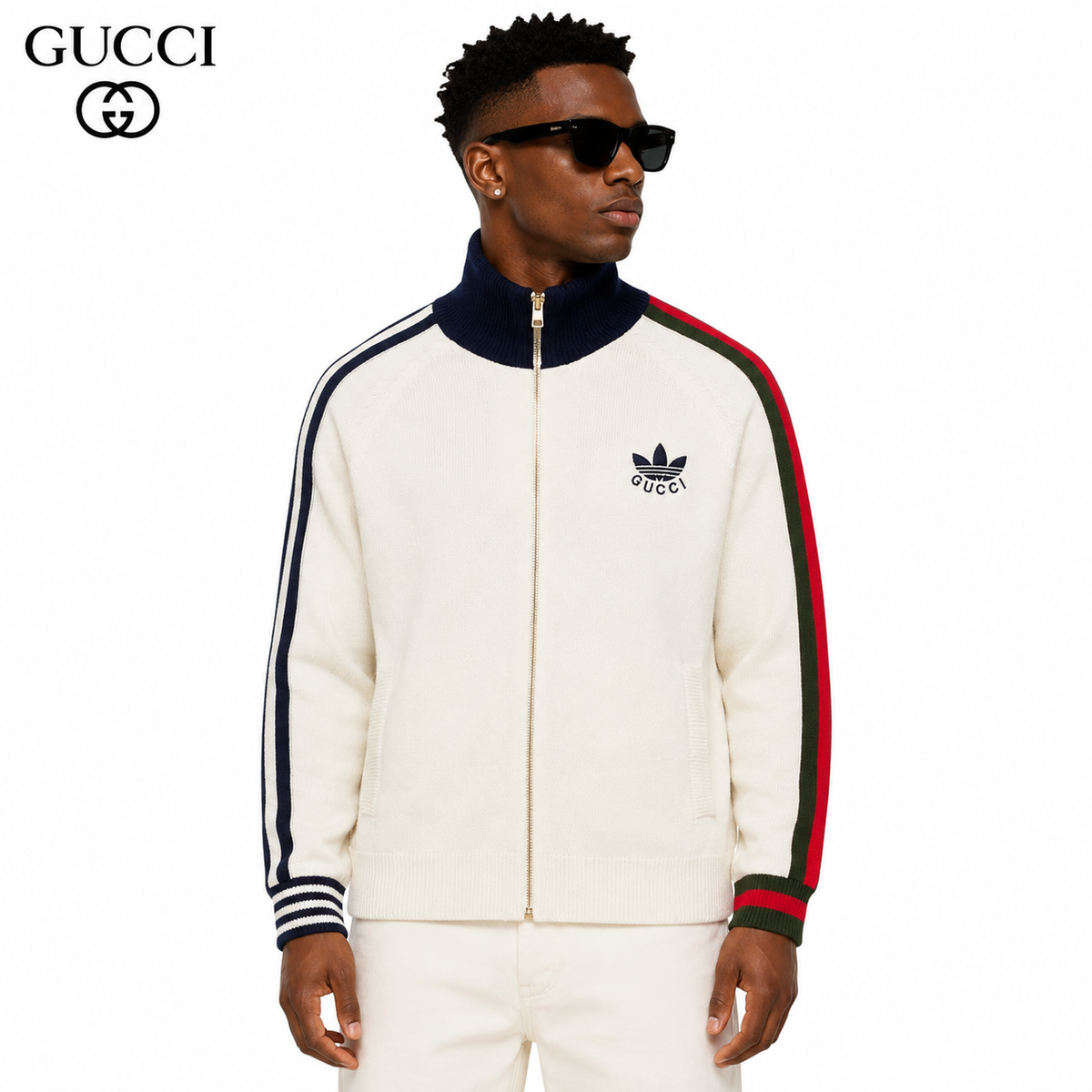 Exclusive Gucci x Adidas Track Jacket — S — Front View