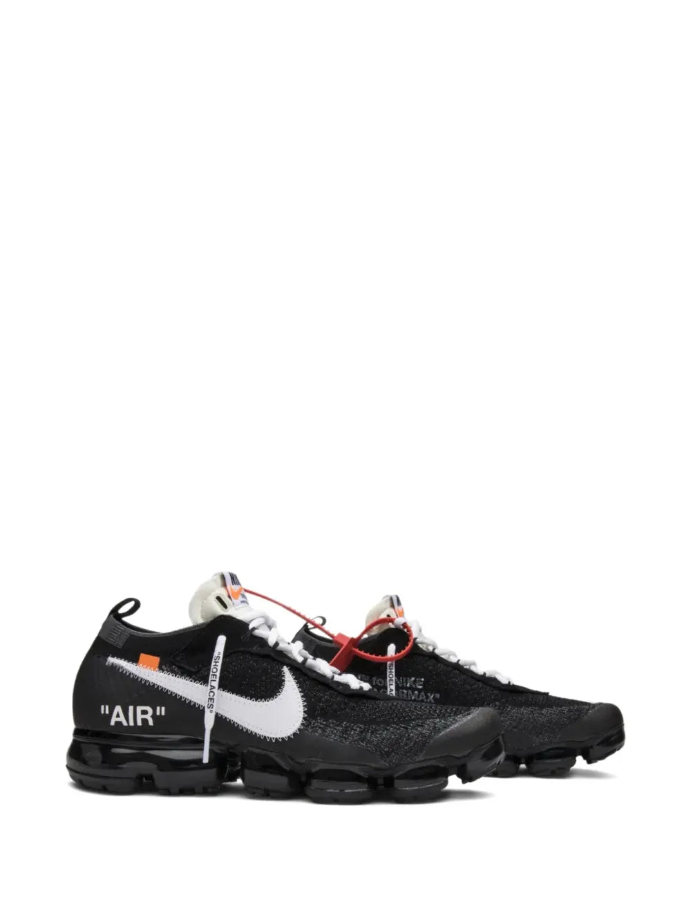 Exclusive Nike X Off-White The 10 Air Vapormax Flyknit Sneakers — Black — Size US M 6.5 - US W 8 — Side View