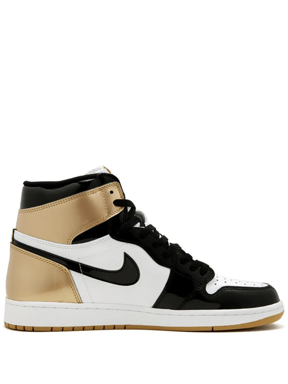 Exclusive Air Jordan 1 Retro High Og Nrg Gold Top 3 Sneakers — Same as shown — Size US M 7 - US W 8.5 — Front View