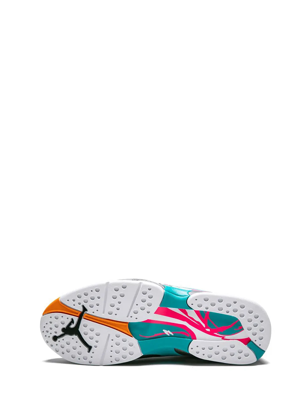 Exclusive Air Jordan 8 Retro South Beach Sneakers — White — Size US M 8.5 - US W 10 — Top View