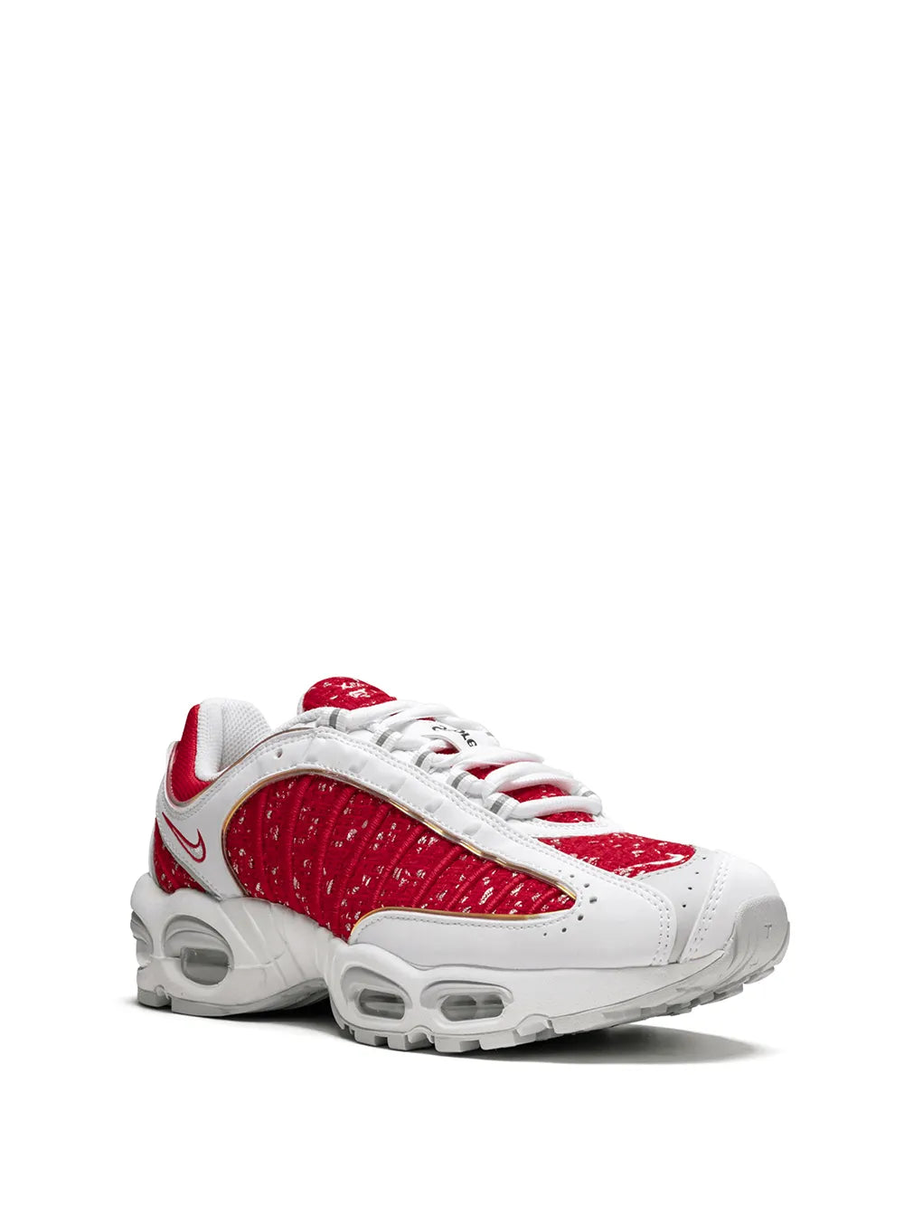 Exclusive Nike X Supreme Air Max 98 Tailwind 4 White/Red Sneakers — Same as shown — Size US M 10.5 - US W 12 — Side View