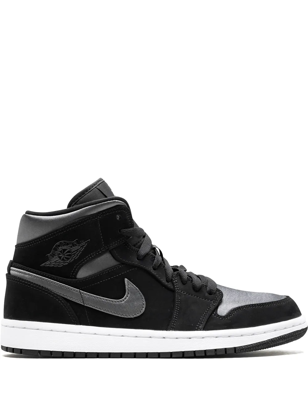 Exclusive Air Jordan 1 Mid Se Nylon - Black/Grey — Same as shown — Size US M 5 - US W 6.5 — Front View