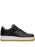 Exclusive Nike X Fragment X Clot Air Force 1 07 Black Silk Sneakers — Black — Size US M 4.5 - US W 6 — Front View