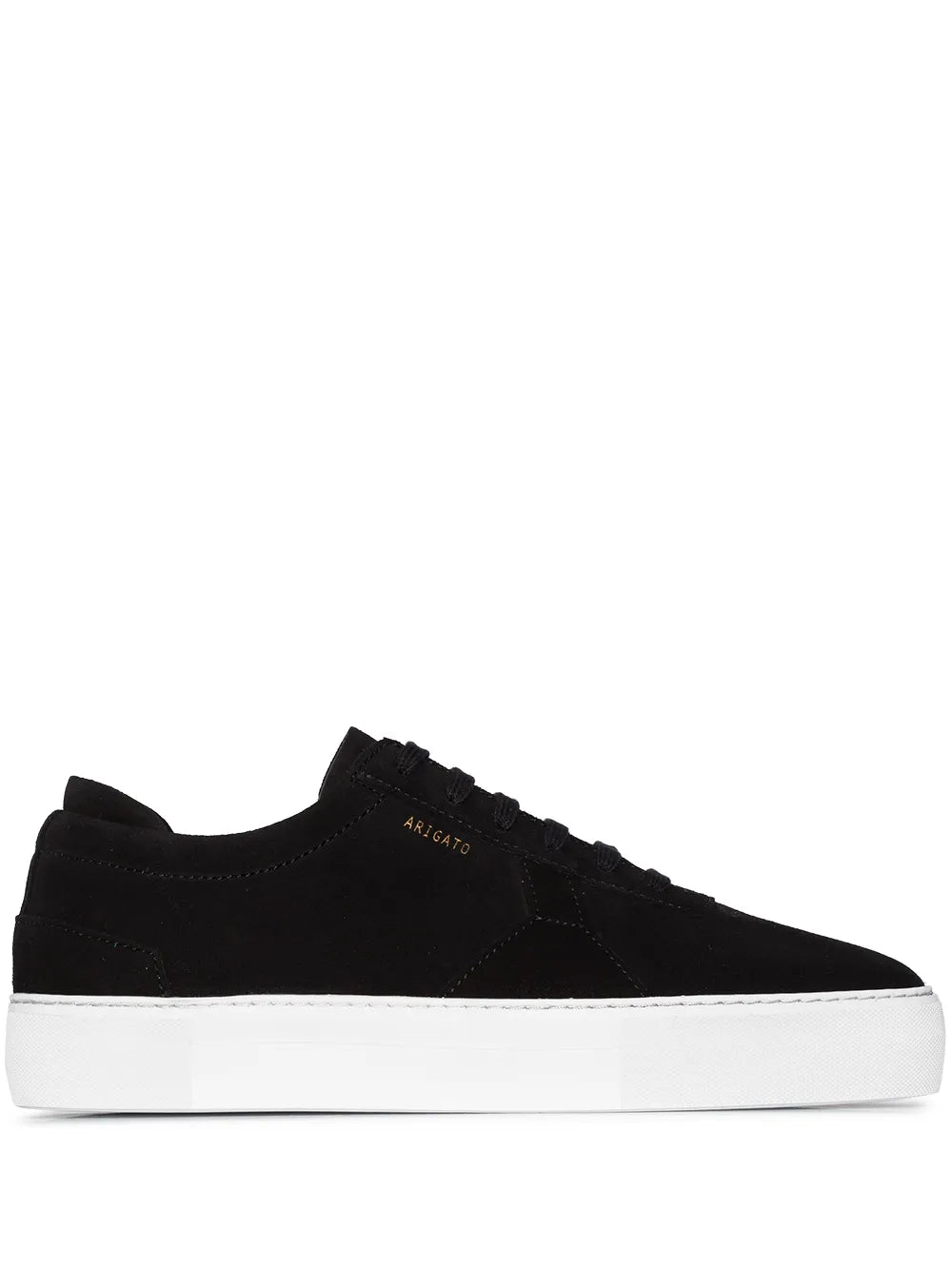 Exclusive Axel Arigato Suede Low-Top Sneakers — Black — Size US M 3.5 - US W 5 — Front View
