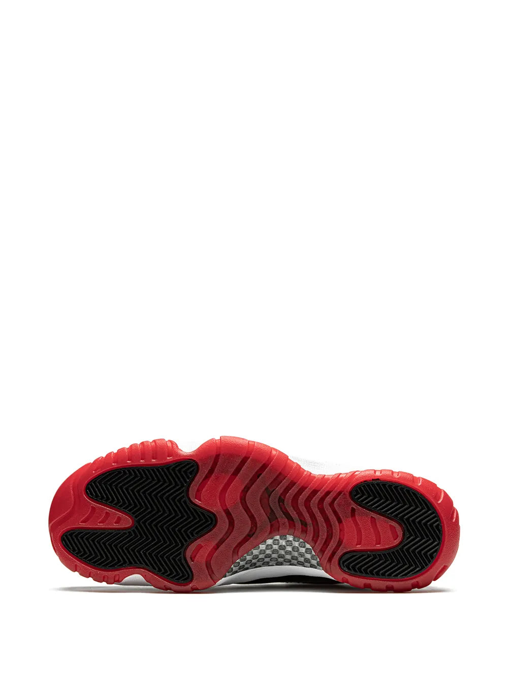 Exclusive Air Jordan 11 Retro Low Concord Bred Sneakers — White/Multicolour — Size US M 6 - US W 7.5 — Top View