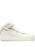 Exclusive Nike X Comme Des Gar n Air Force 1 Mid White Sneakers — Same as shown — Size US M 3.5 - US W 5 — Front View