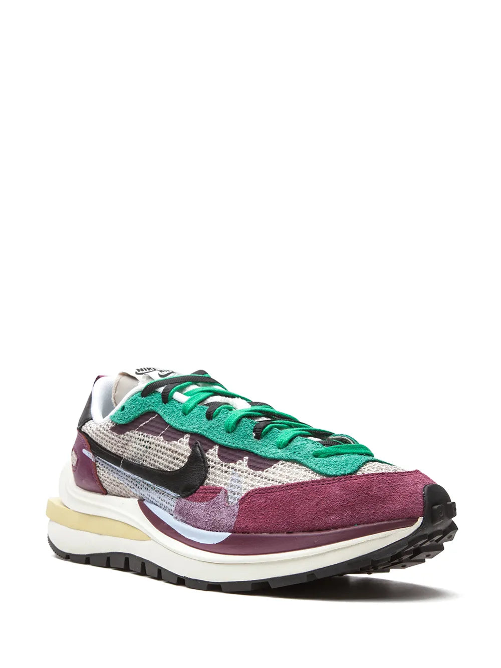 Exclusive Nike X Sacai Vaporwaffle Villain Red/Neptune Green Sneakers — Multicolour — Size US M 6 - US W 7.5 — Side View