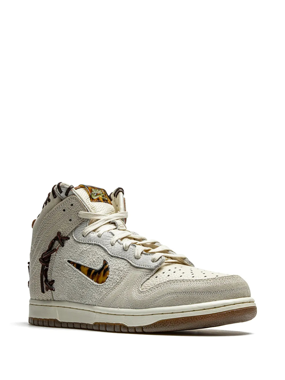 Exclusive Nike X Bodega Dunk High Friends And Family Sneakers — Birch/Rustic Brown — Size US M 9 - US W 10.5 — Side View