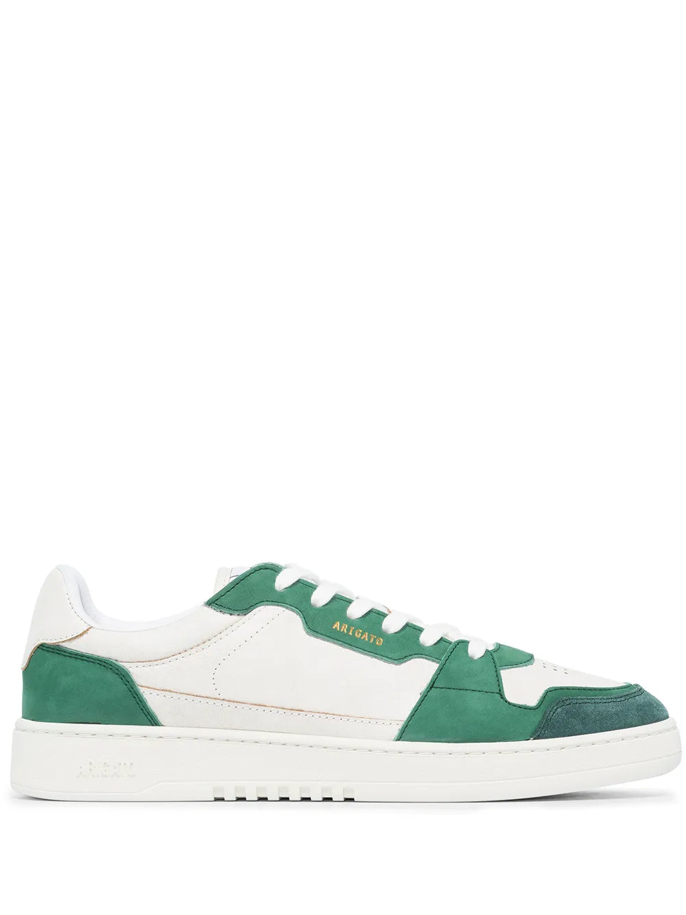 Exclusive Axel Arigato Ace Lo Leather Sneakers — White/Green — Size US M 7 - US W 8.5 — Front View