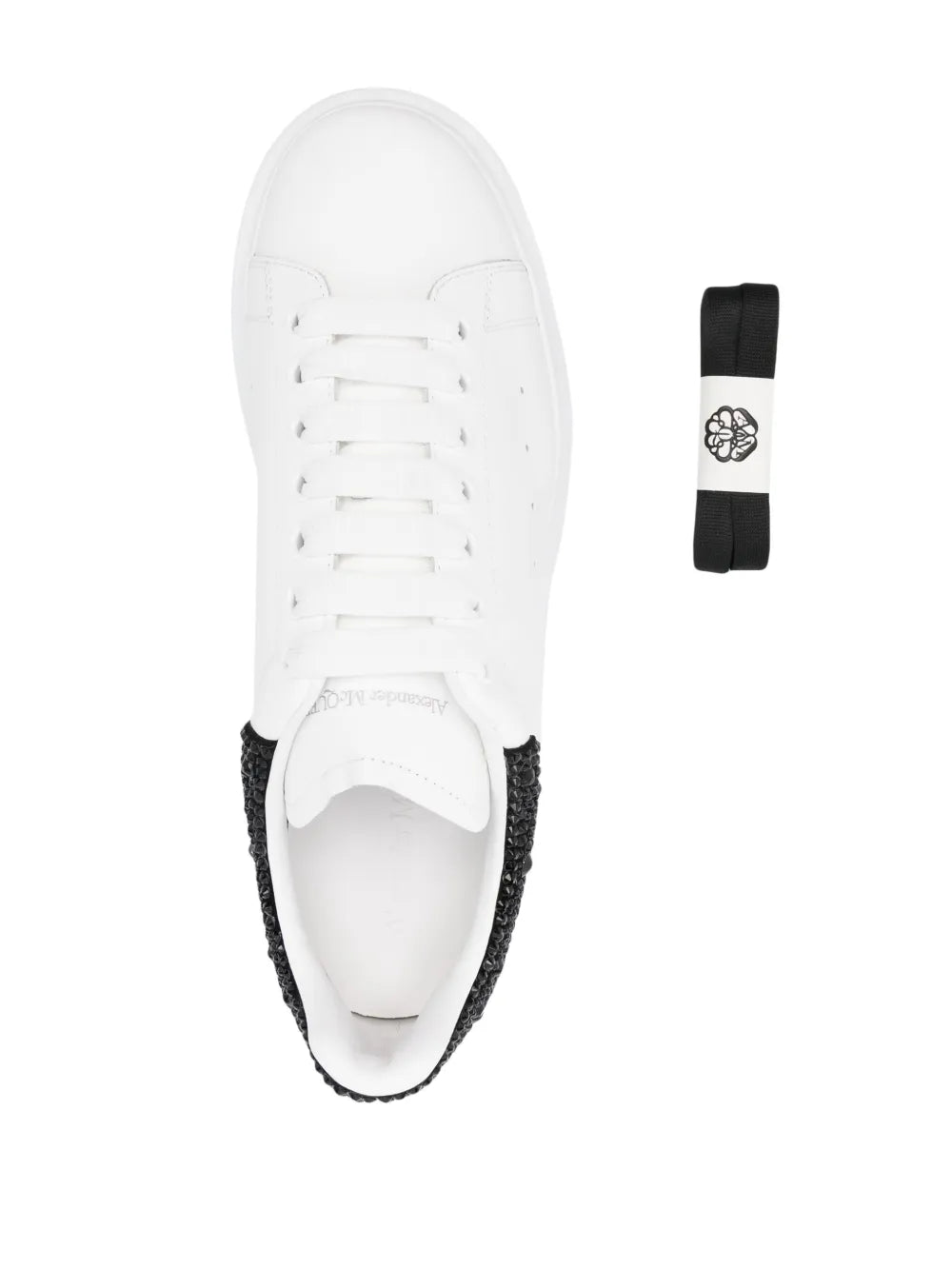 Exclusive Alexander Mcqueen Oversized Sneakers — White/Black — Size US M 8.5 - US W 10 — Top View