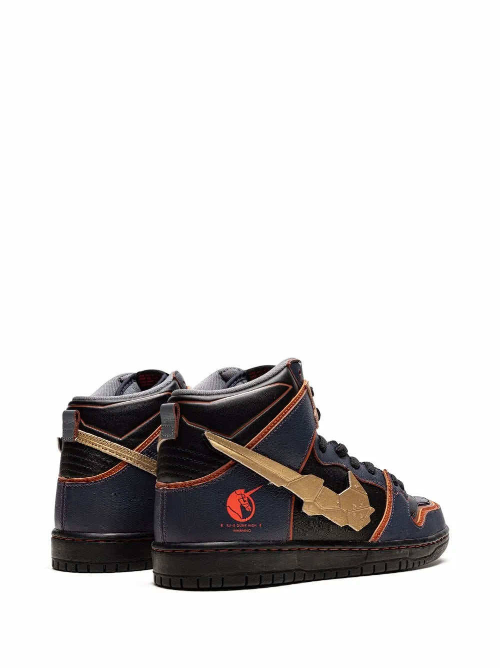 Exclusive Nike X Gundam Sb Dunk High Pro Qs Banshee Sneakers — Same as shown — Size US M 3.5 - US W 5 — Back View