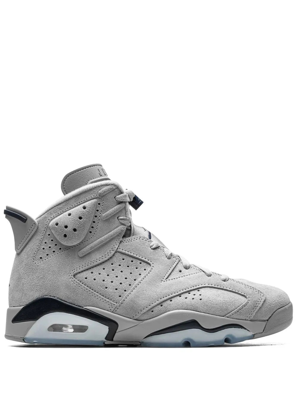 Exclusive Air Jordan 6 Georgetown Sneakers — Magnet/College Navy — Size US M 6 - US W 7.5 — Front View