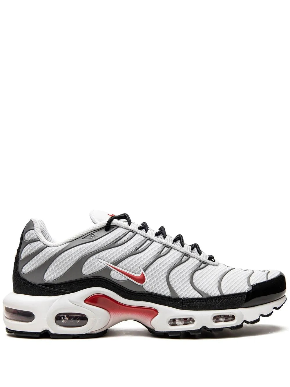 Exclusive Air Max Plus Photon Dust/Varsity Red Sneakers — Same as shown — Size US M 8.5 - US W 10 — Front View