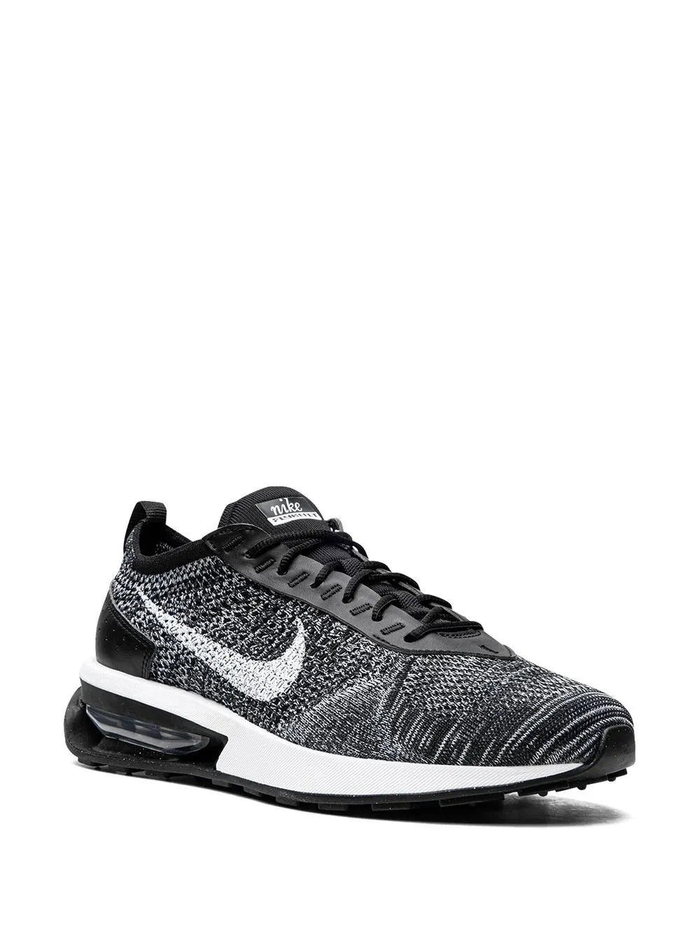 Exclusive Air Max Flyknit Racer Oreo Sneakers — Black/White — Size US M 3.5 - US W 5 — Side View