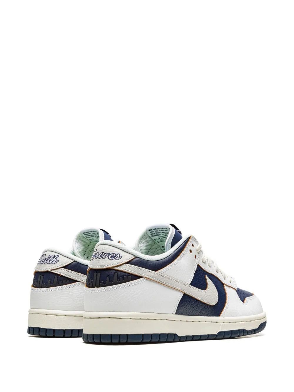 Exclusive Nike X Huf Sb Dunk Low Nyc Sneakers — White/Navy Blue — Size US M 3.5 - US W 5 — Side View
