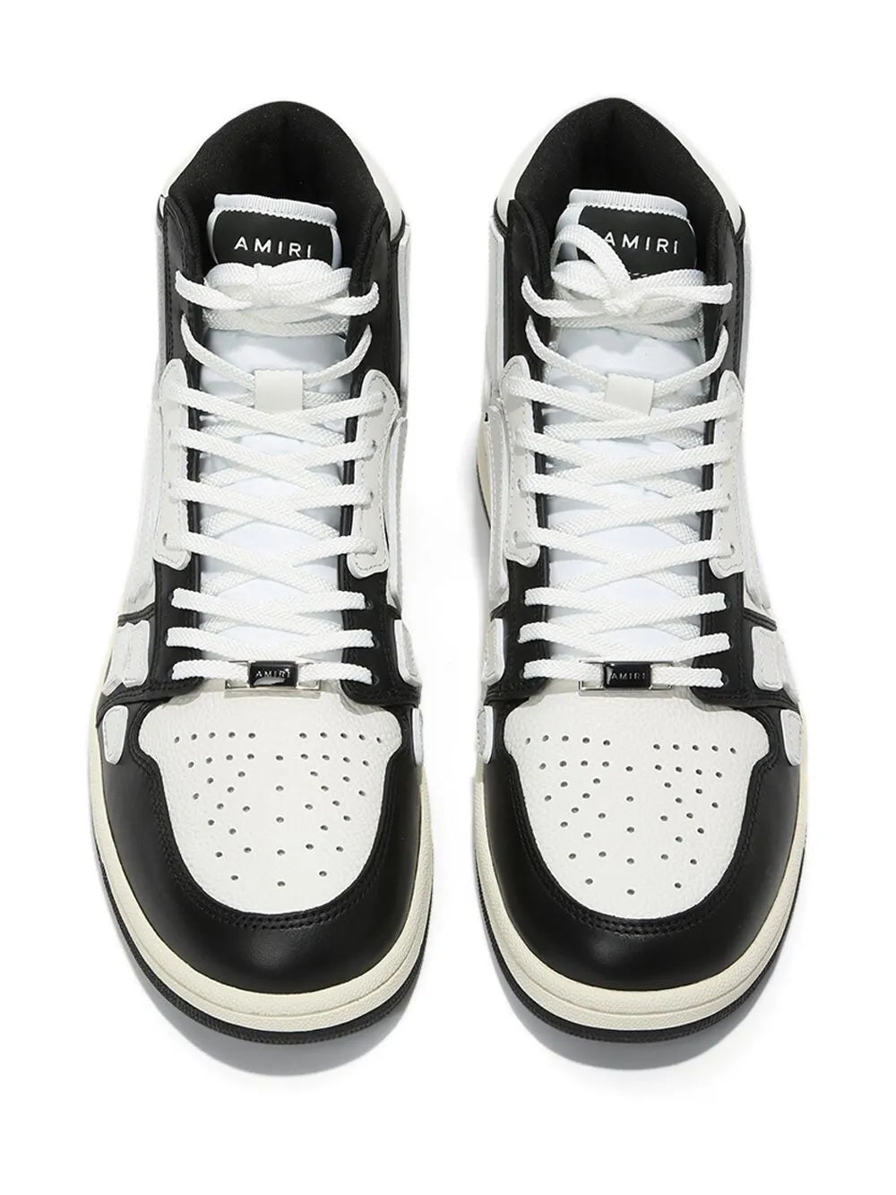 Exclusive Amiri Skel Hi-Top Sneakers — Black/White — Size US M 10 - US W 11.5 — Side View