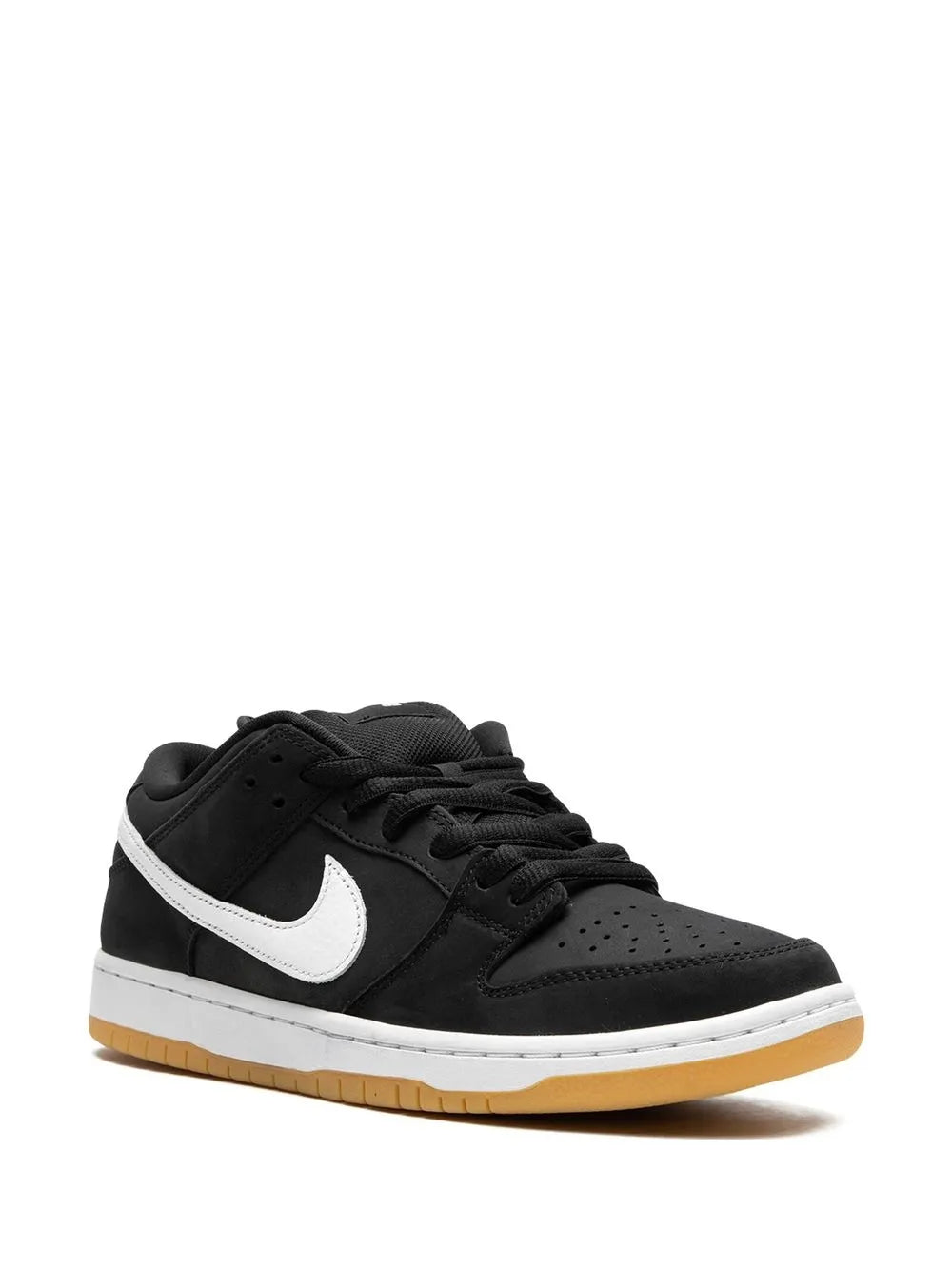 Exclusive Nike Sb Dunk Low Pro Black Gum Sneakers — Black/White — Size US M 7.5 - US W 9 — Side View