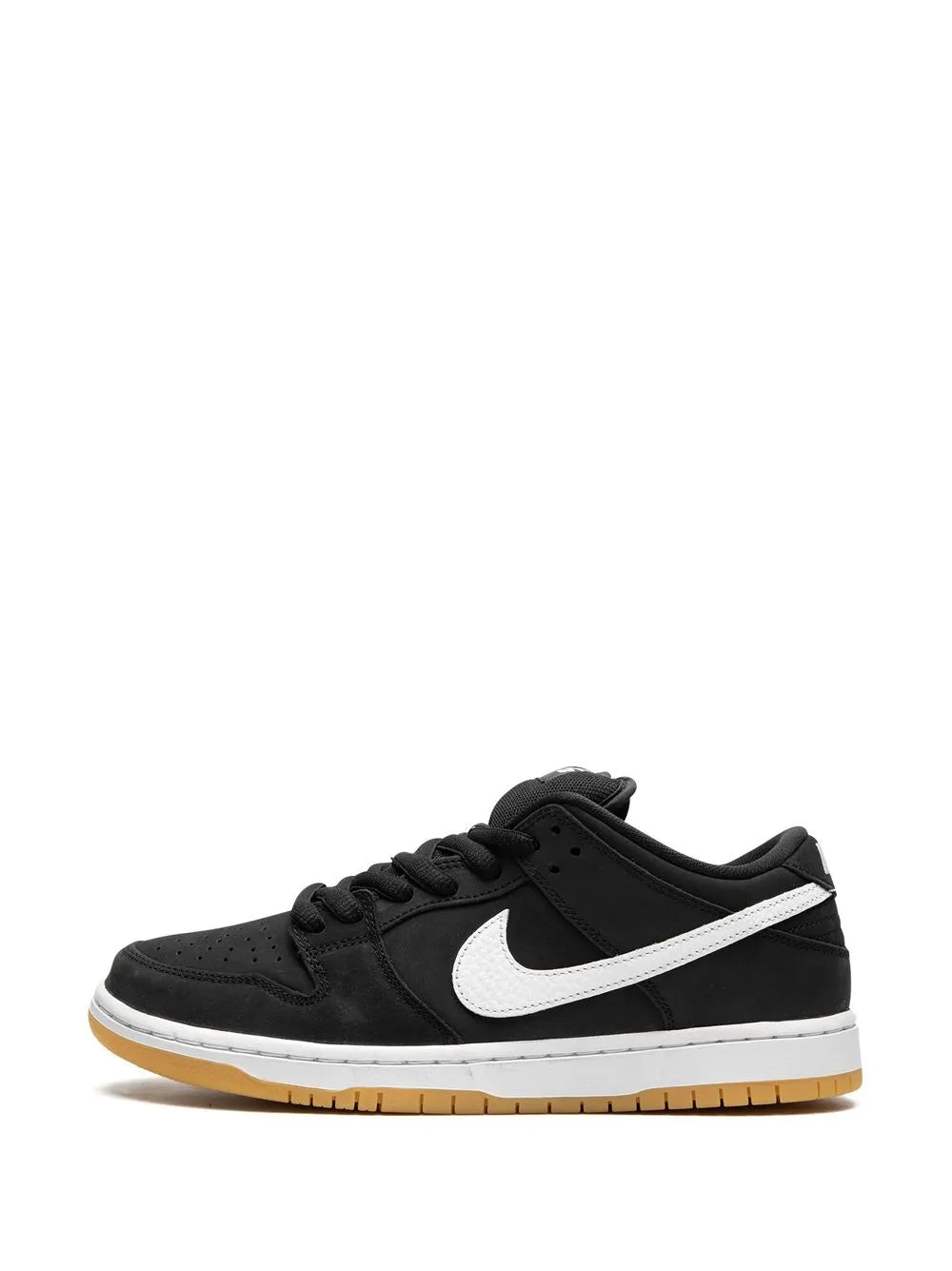 Exclusive Nike Sb Dunk Low Pro Black Gum Sneakers — Black/White — Size US M 7.5 - US W 9 — Top View